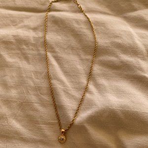 NWOT Nina Ricci Gold Crystal Necklace